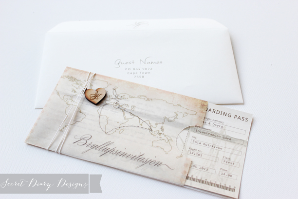 Beautiful Boarding pass invitations