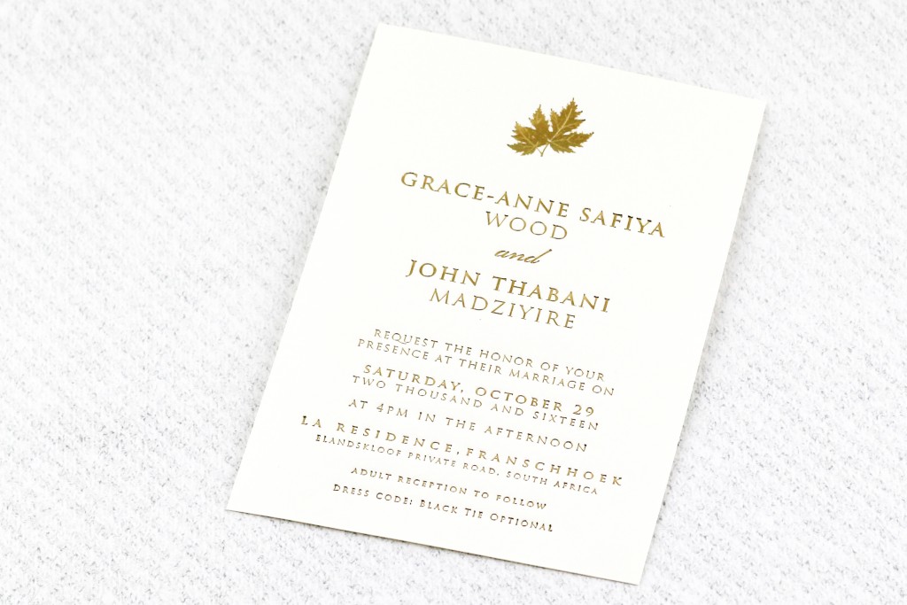 'Tis the Season | www.secretdiary.co.za | Golden Leaf Invitation