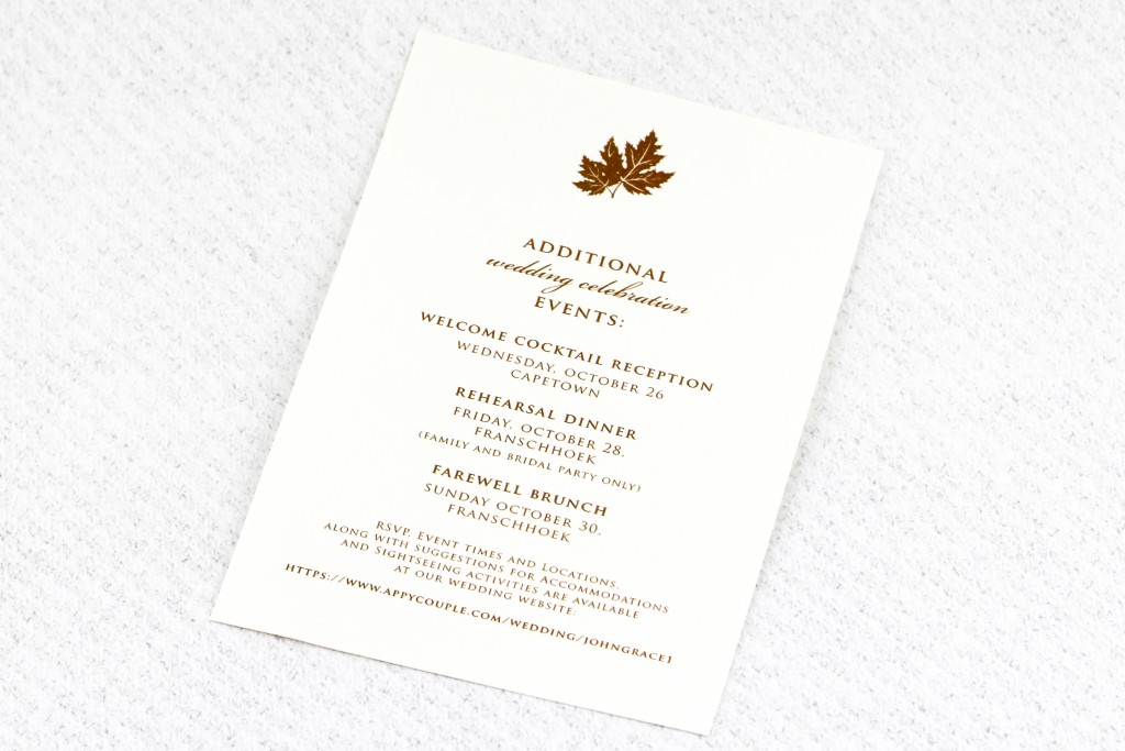 'Tis the Season | www.secretdiary.co.za | Golden Leaf Invitation