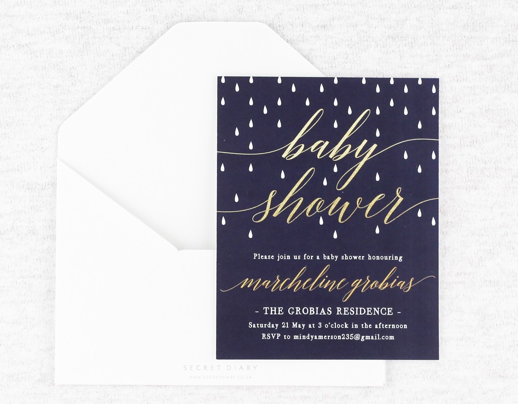 Baby Shower | www.secretdiary.co.za | glitter-showers-invitation-navy