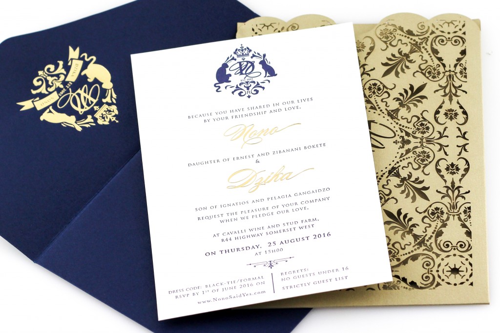 Stylish in Navy | www.secretdiary.co.za | Whisper Pocket Invite