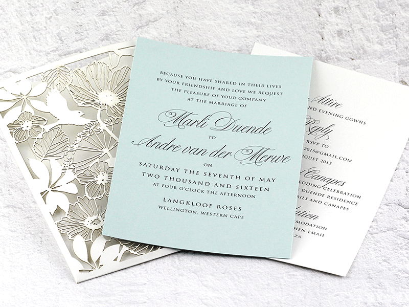 Isla Pocket Invitation - Mint