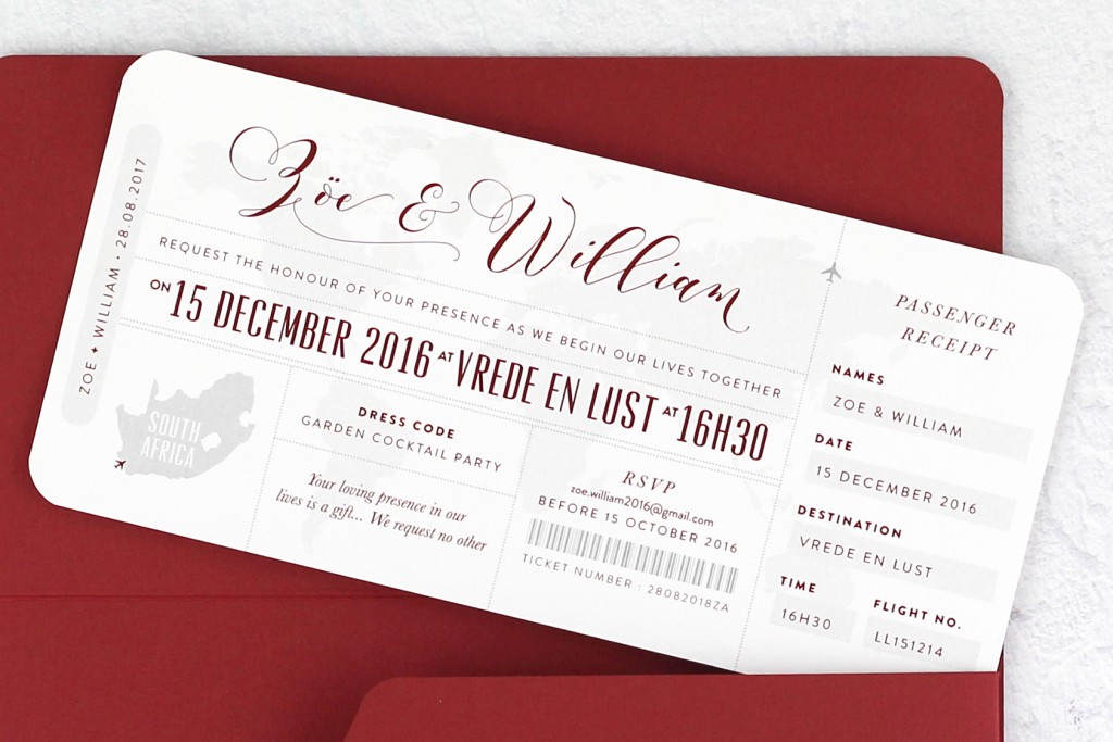 www.secretdiary.co.za | Boarding Pass Invitation - Our Love Travels | SDI-6640