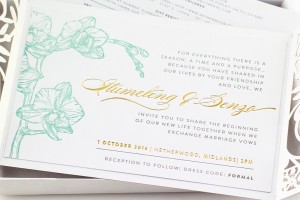 Senzo Orchid - Luxury Boxed Invitation | www.secretdiary.co.za