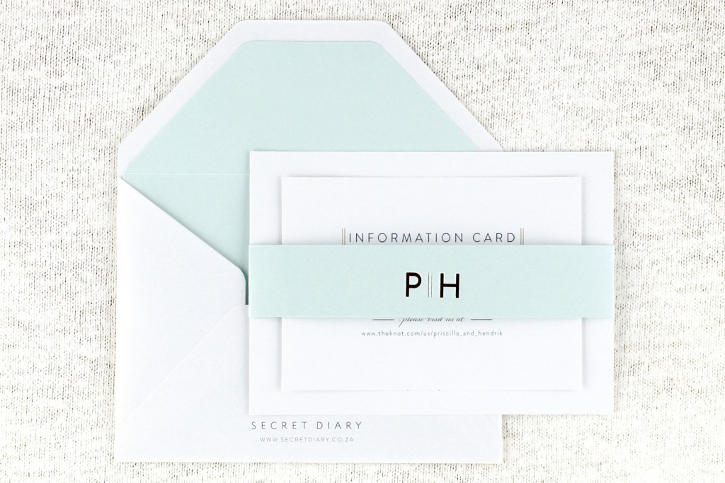 SDI-6511 Priscilla Invitations Aqua | www.secretdiary.co.za