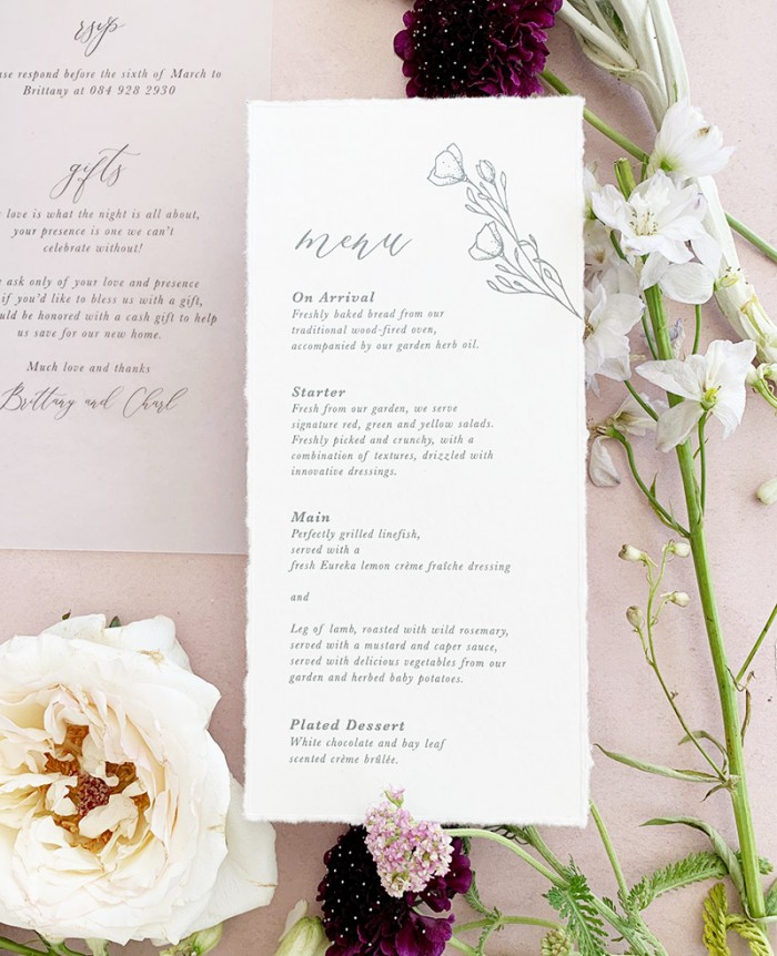 Dreamy-Menu-Card