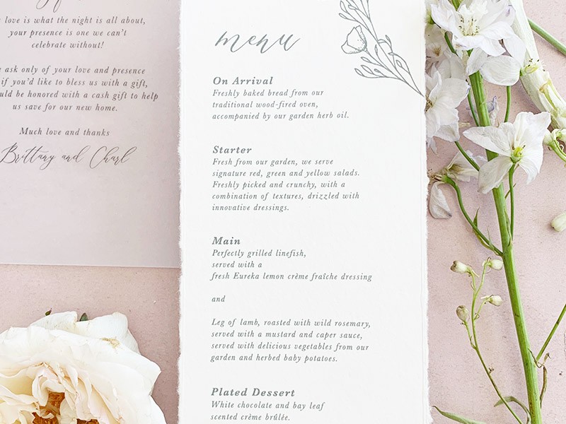 Dreamy-Menu-Card