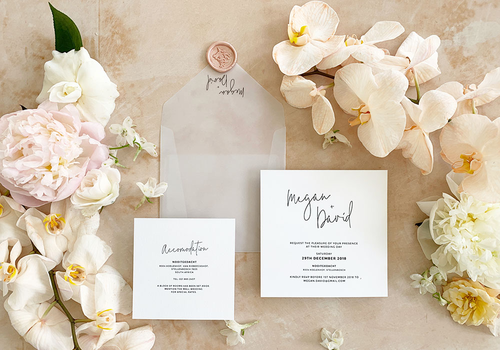 Wedding Invitations | Wedding Stationery | South Africa | Secret Diary | Modern calligraphy