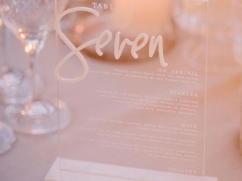 Frida and Christian- Menu-Table number