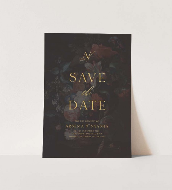 Arsema and Nyasha save the date