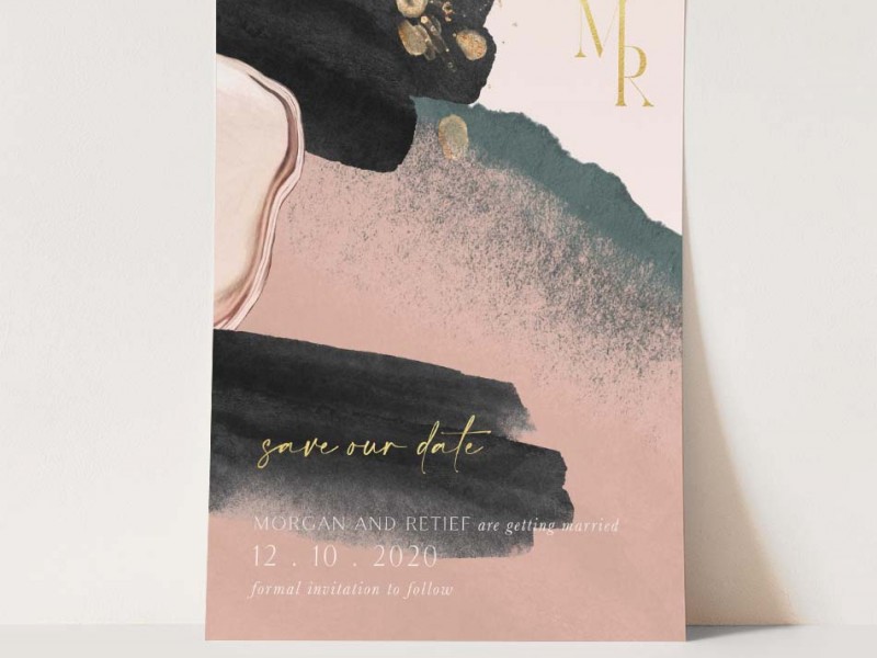 Modern digital save the date