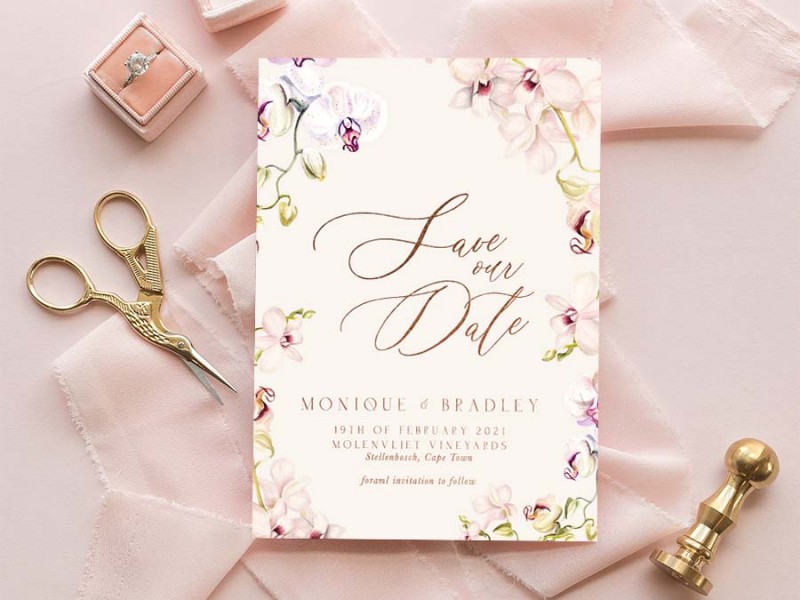Orchid save the date