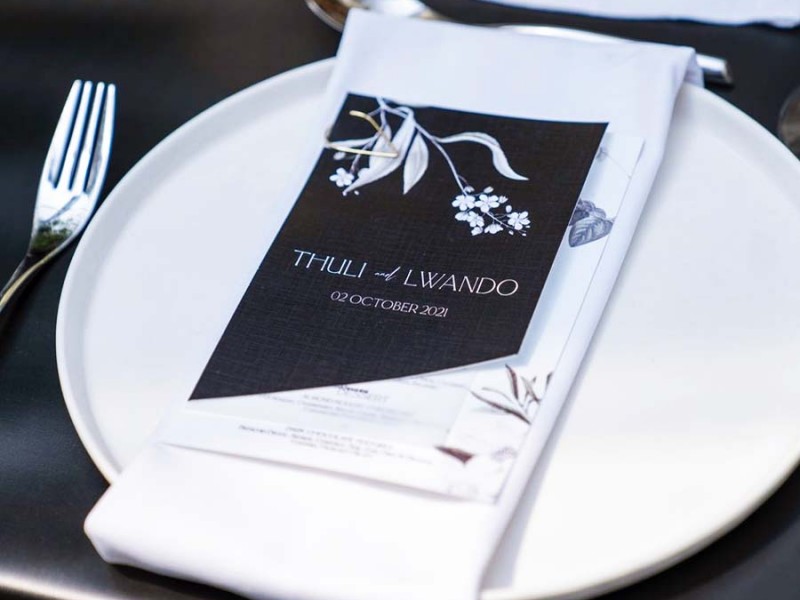 Thuli engagement dinner menu