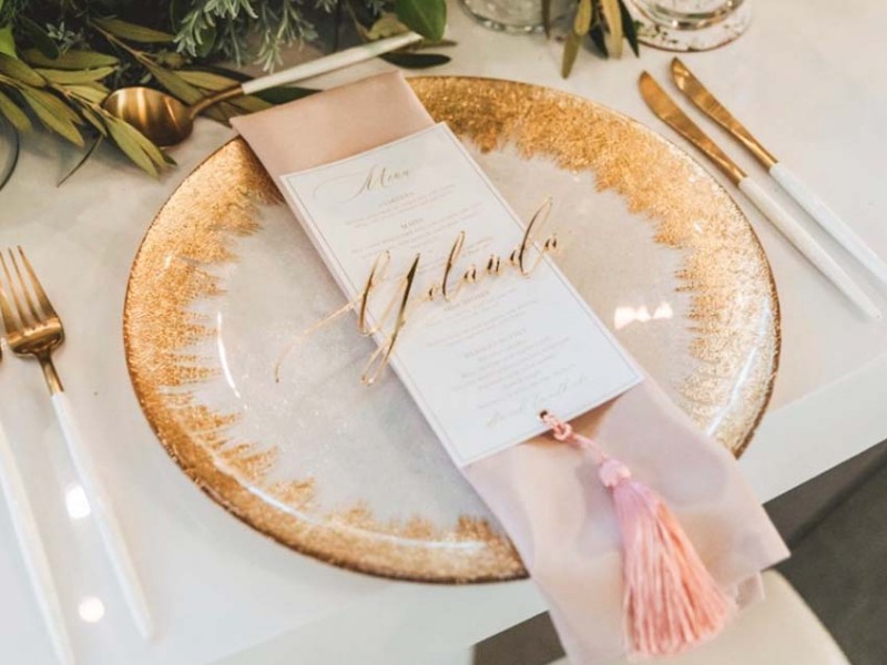 Xio and Grant menu and guest name