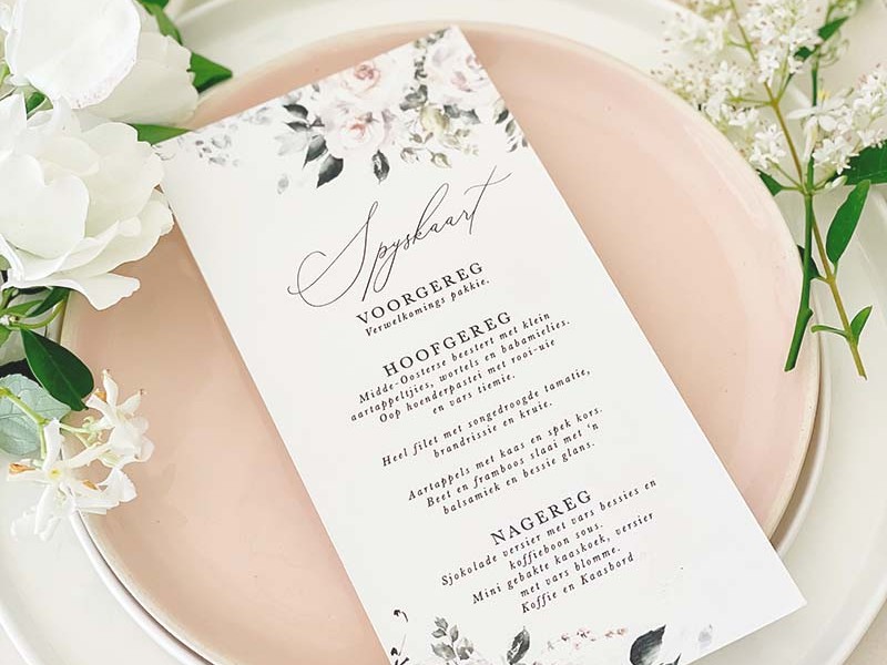 DL floral menu
