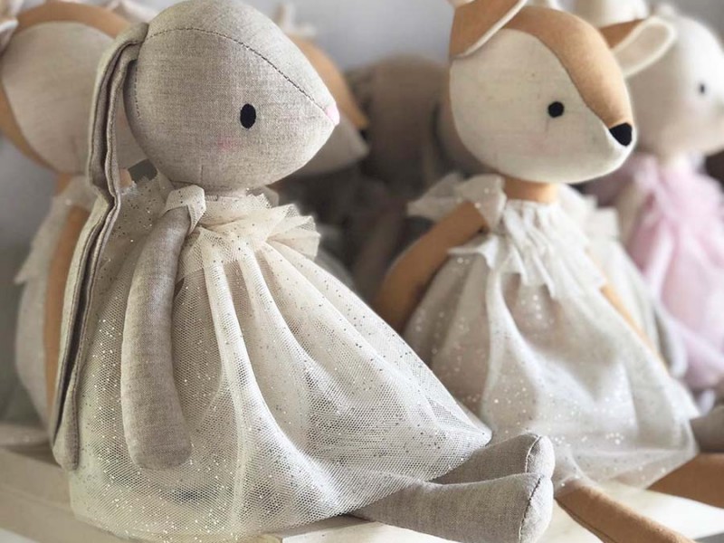 Jellycat bunny and deer