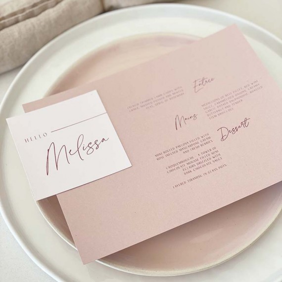 Pink layered menu
