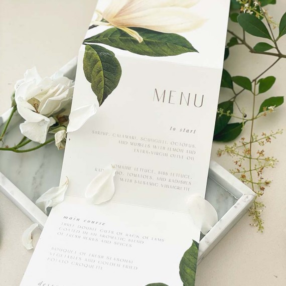 Square z fold menu