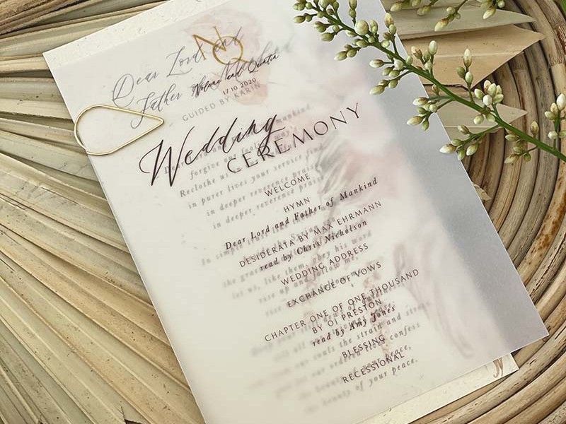 Layered ceremony program