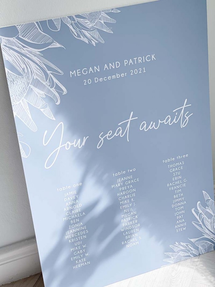 Megan and Patrick seating plan