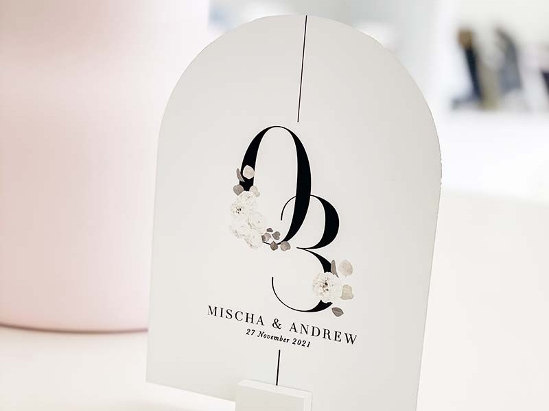 Mischa and Andrew table numbers