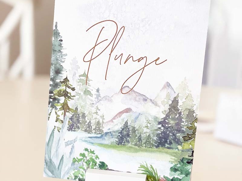 Ashleigh and Seth table number card