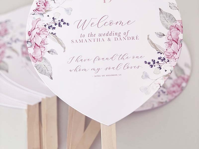 Samantha and Dandre paddle fan