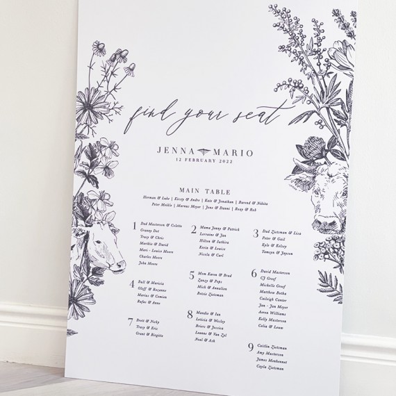 Jenna and Mario seating plan