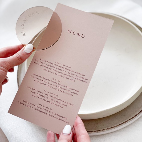 Lara and Andreas menu 3