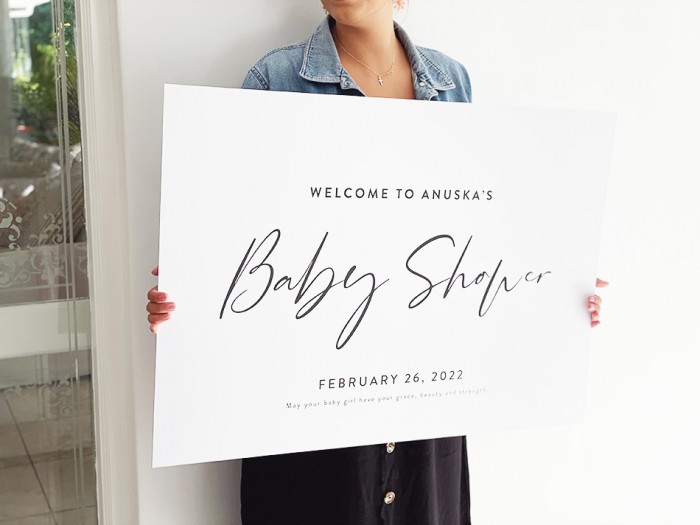 Anuska babyshower welcome sign