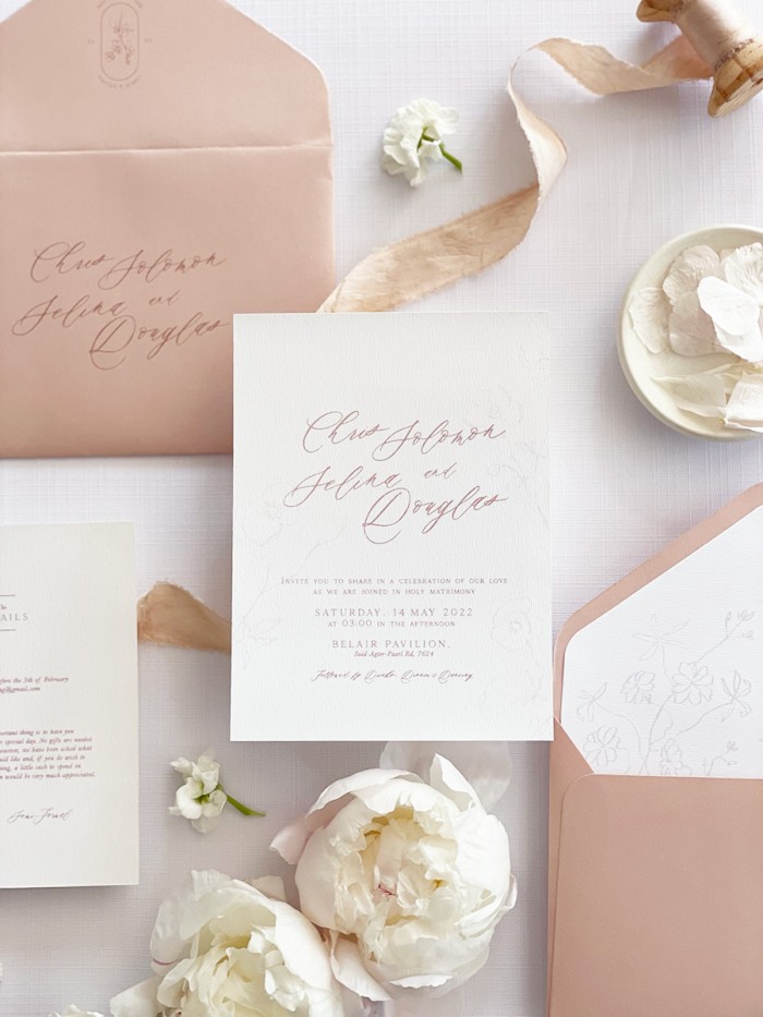 Blushing Rose invitation 2