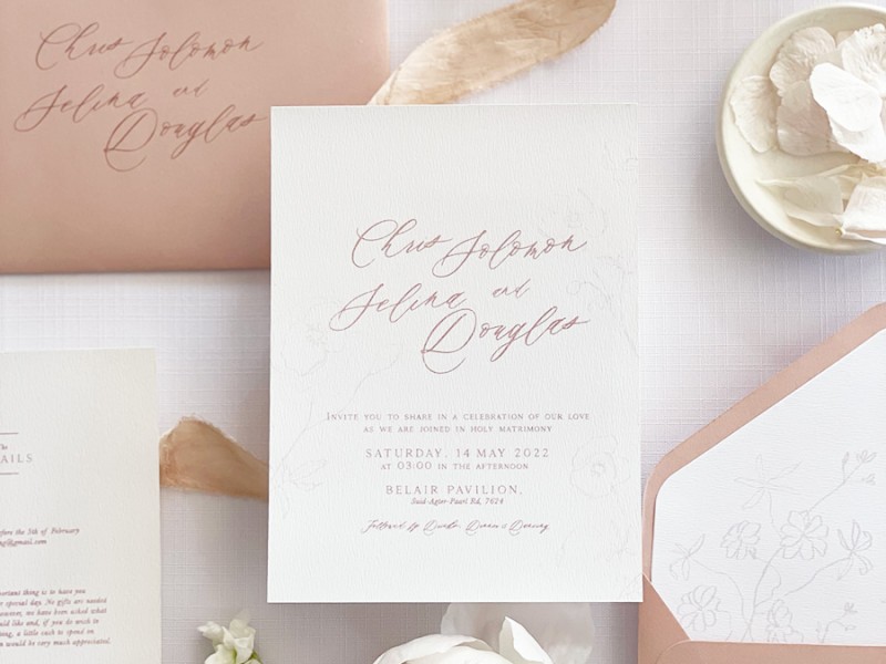 Blushing Rose invitation 2