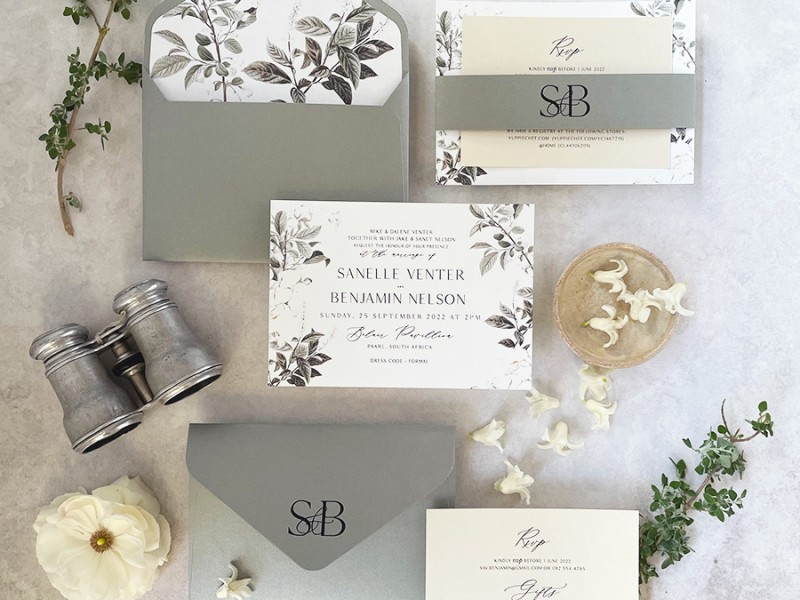 Boho Greenery invitation