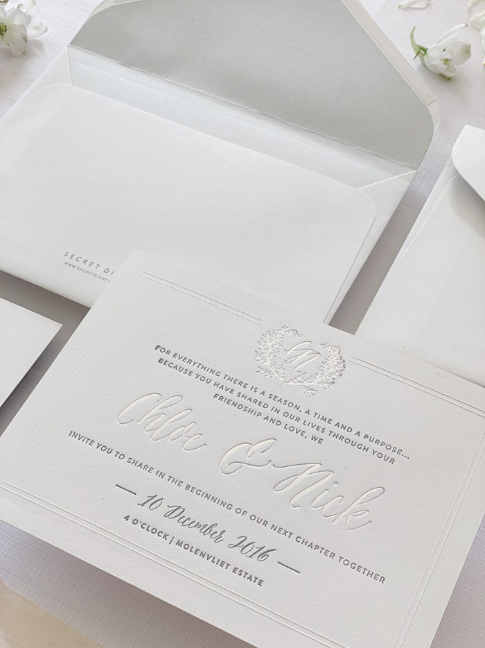 Chloe and Nick invitation