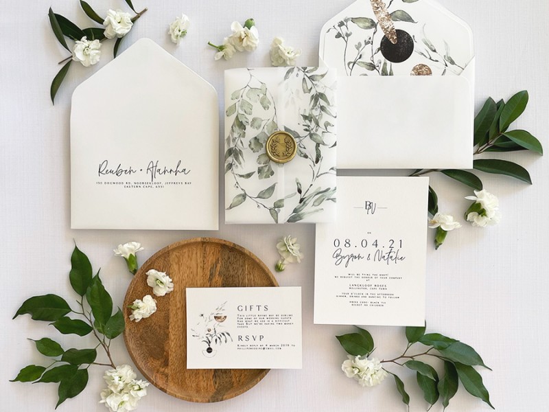 Forest Flutter invitation
