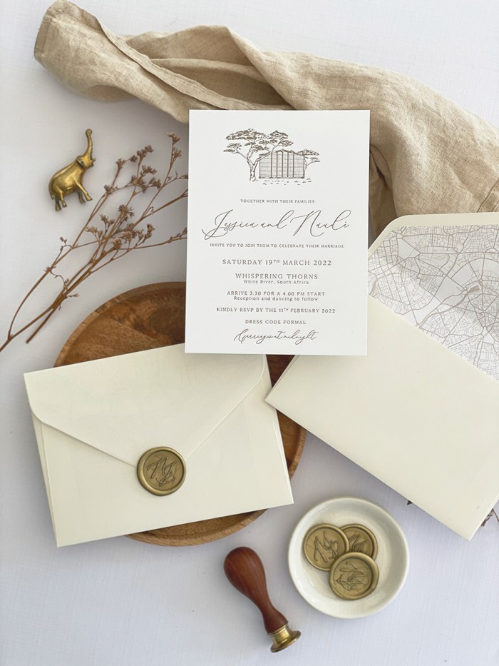 Jessica and Naude invitation