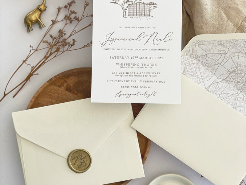 Jessica and Naude invitation