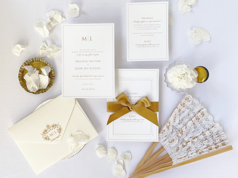 Laurent invitation - gold