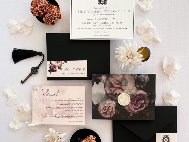 Liesl and Devan invitation