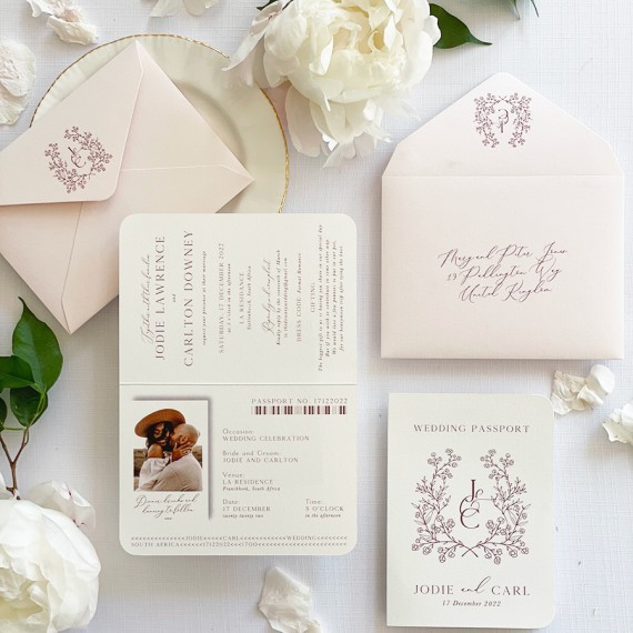 Pretty Petal Passport invitation 2