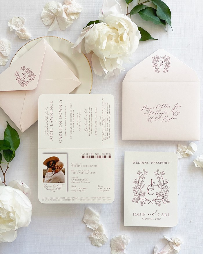 Pretty Petal Passport invitation 2