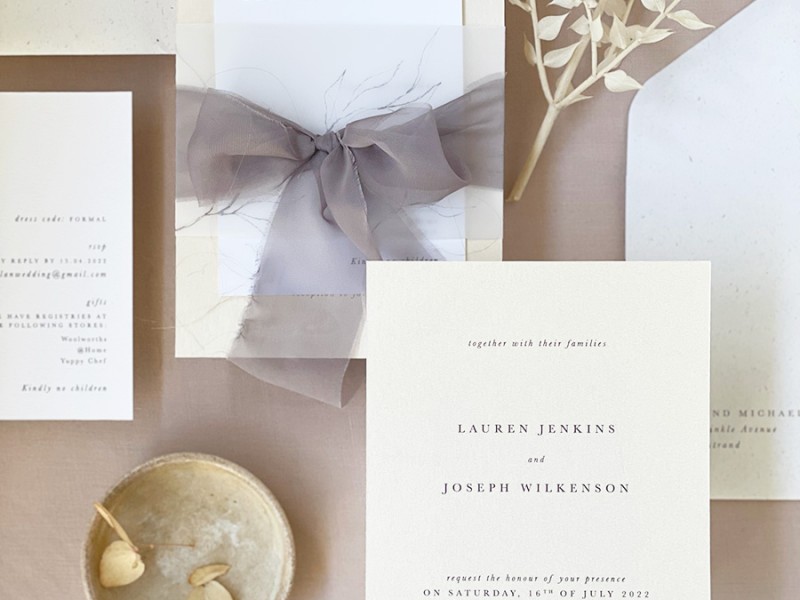 Silver leaf invitation 6