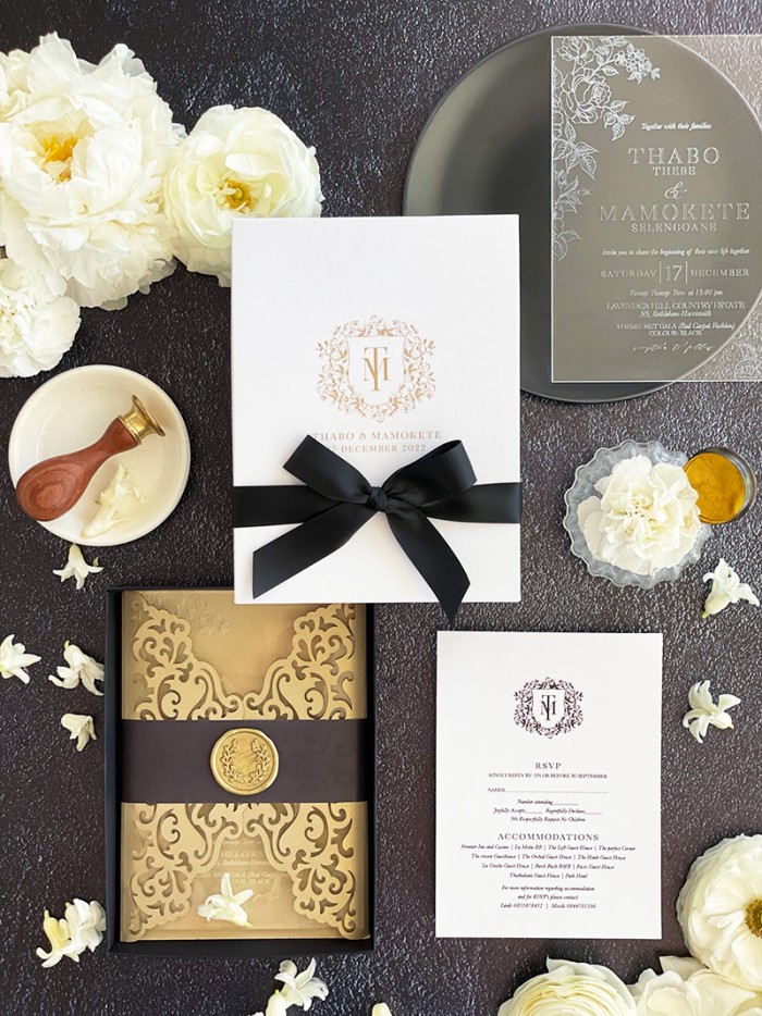 Thabo and Mamokete - Boxed invitation 2