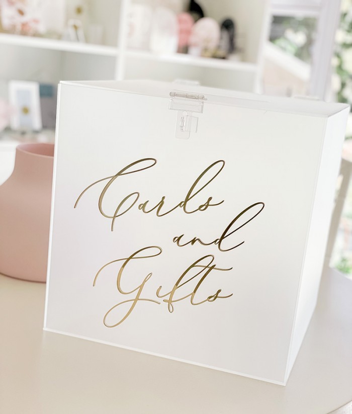 Acrylic cards and gifts box