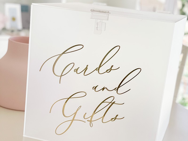 Acrylic cards and gifts box