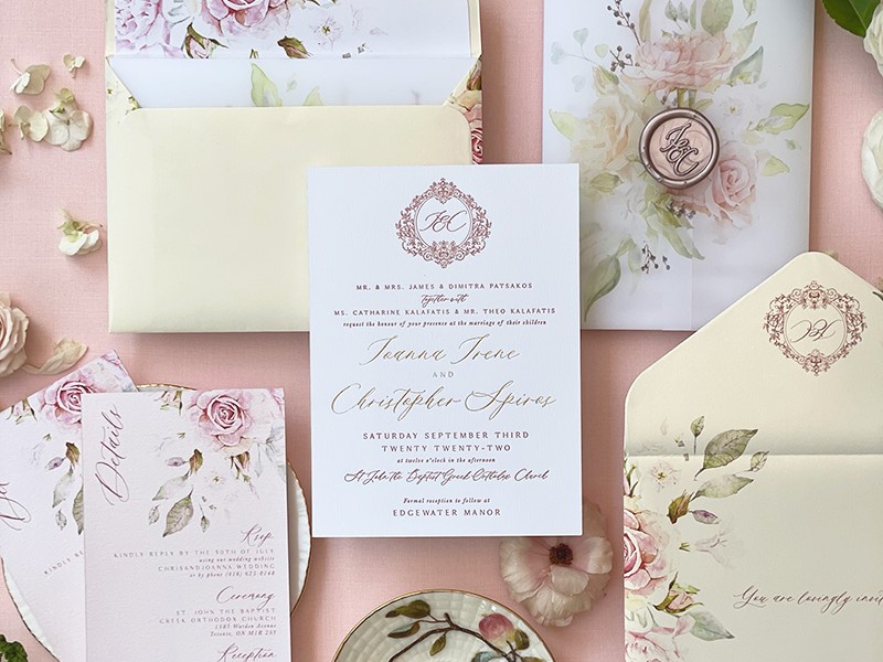 Joanna and Christopher invitation