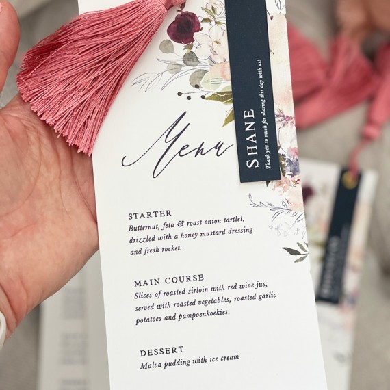 Kaylee and Dylan menu