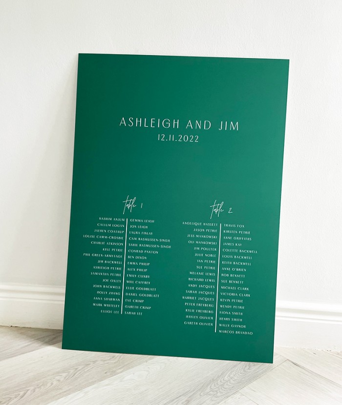 Ashleigh and Jim seating plan