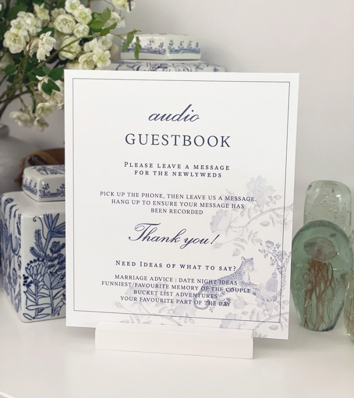 Blynn and Kyle guest book signage