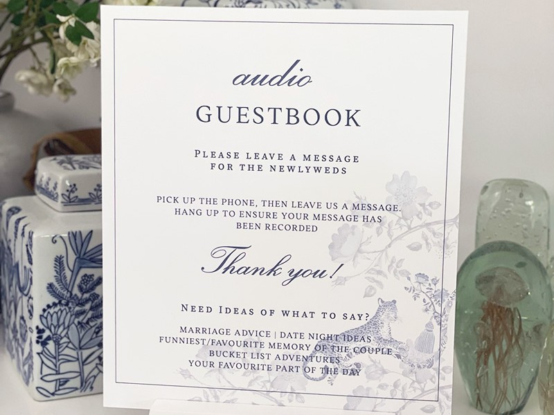 Blynn and Kyle guest book signage